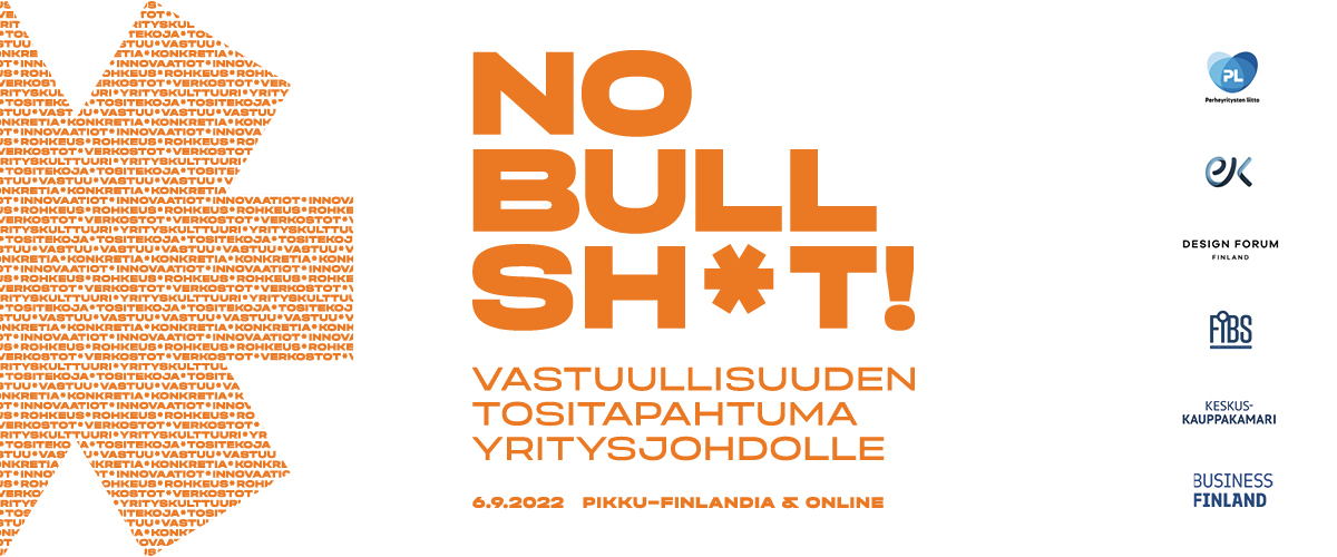 No Bullsh*t! Vastuullisuuden tositapahtuma yritysjohdolle
